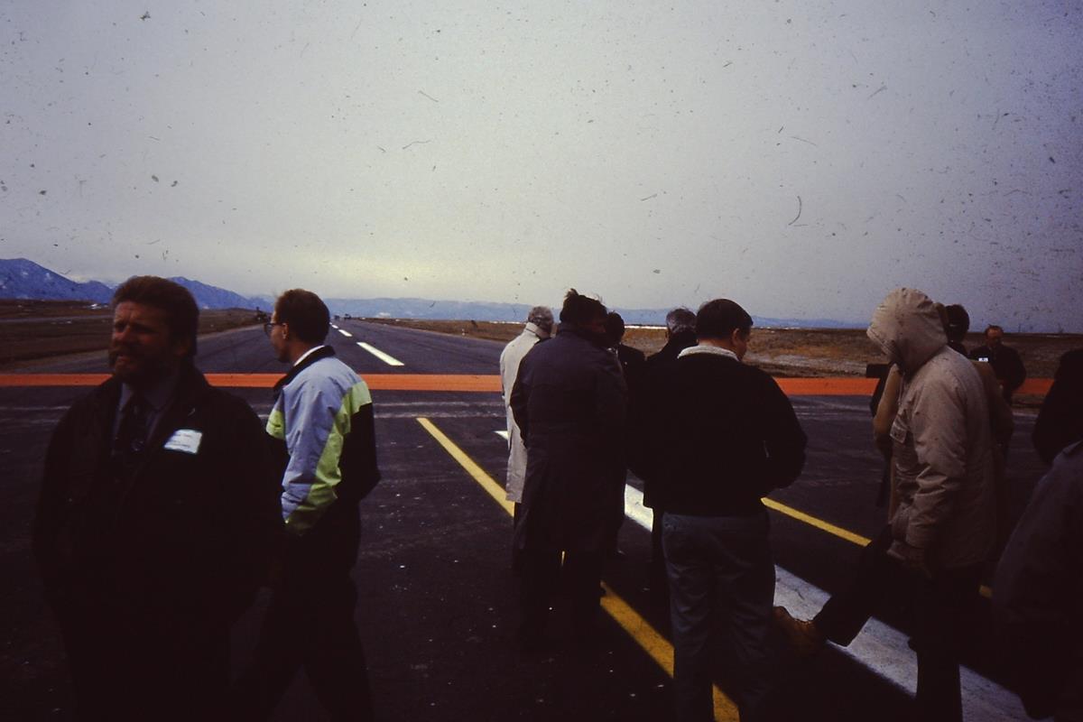 Dedicating a new runway at Jeffco, October 1993