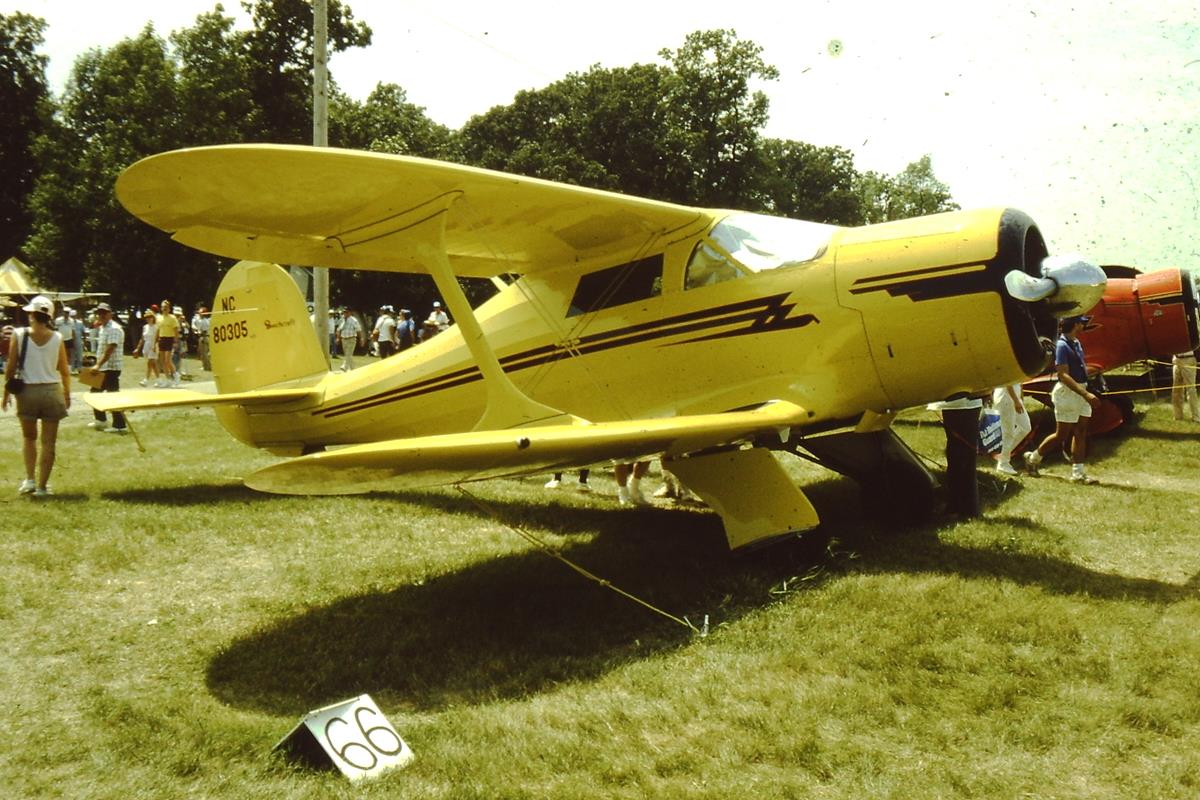 Beechcraft Staggerwings at Oshkosh, August 1987