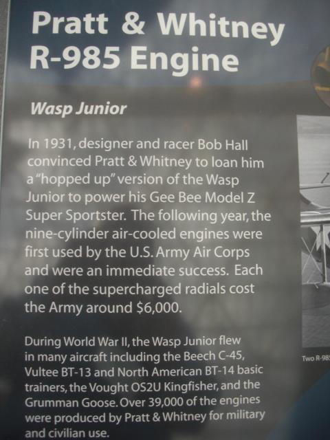 Pratt & Whitney R-986 Wasp Junior engine