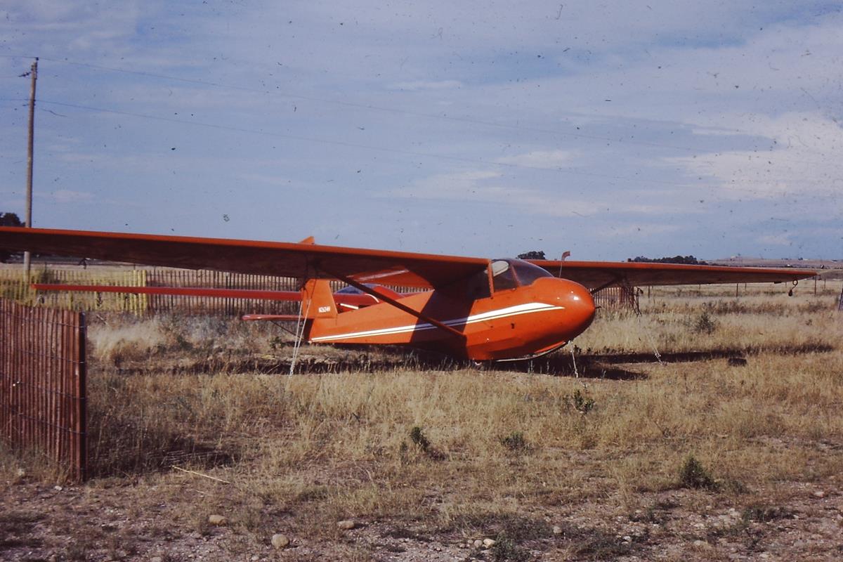 Schweizer 2-33 two-place gliders at Boulder Airport, Colorado, August 1981