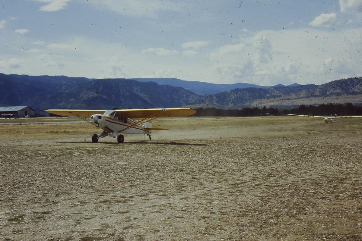 Glider Tow Plane at Boulder Airport, Colorado, 1982