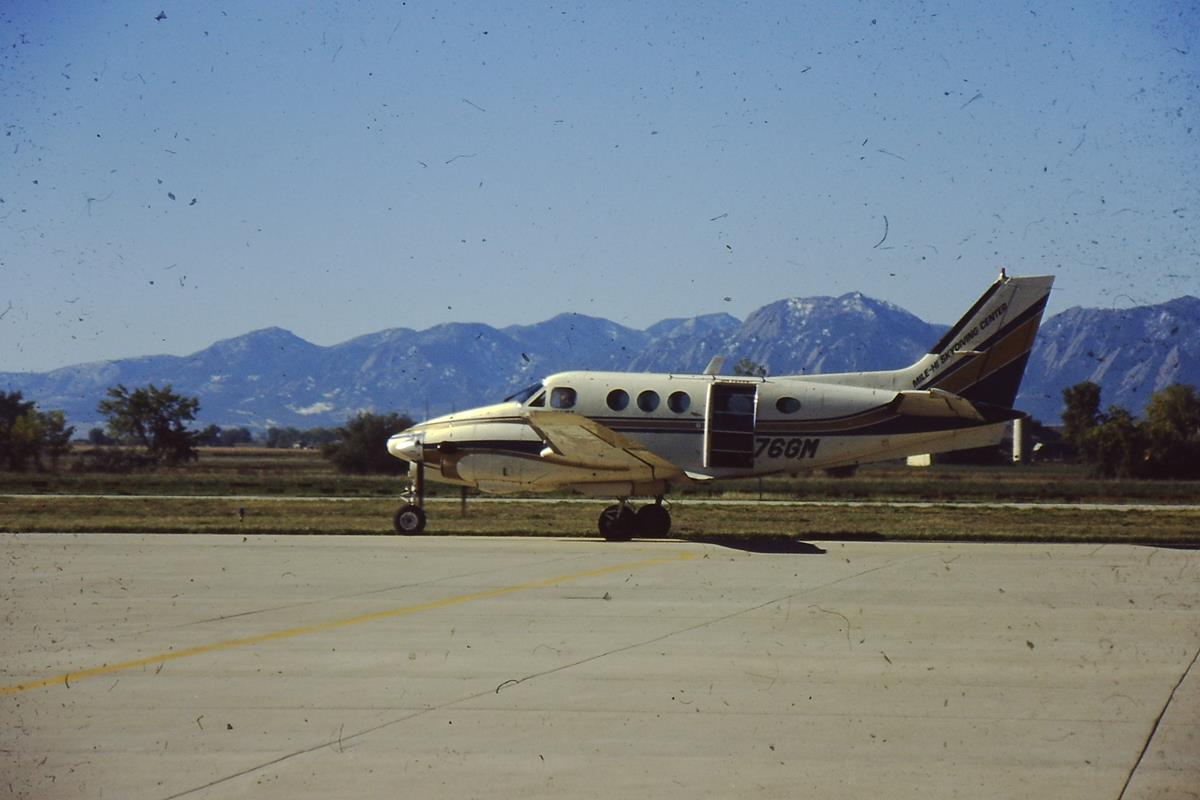 King Air Jump Plane, Longmont Airport, Colorado, August 1996