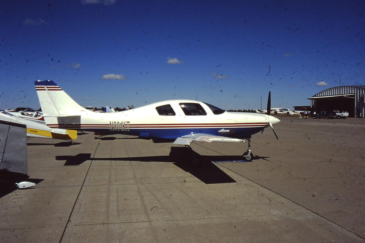 Lancair at a Fly-In Breakfast at Longmont Airport, February 1999