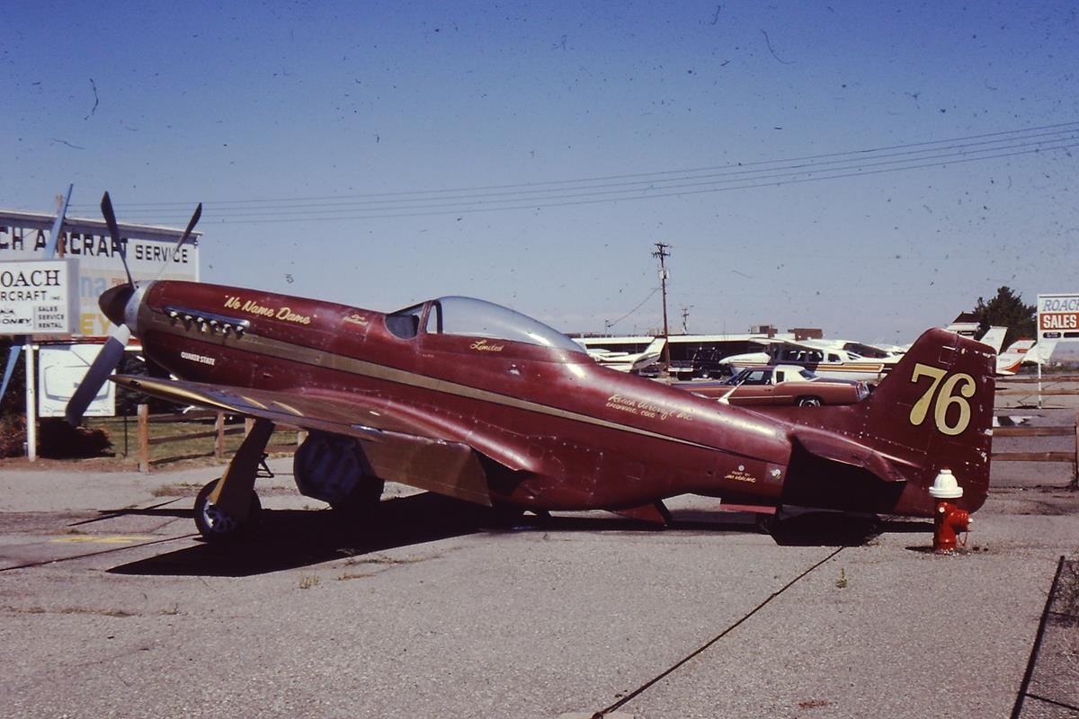 P51 Mustang at Jeffco Airport, September 1980