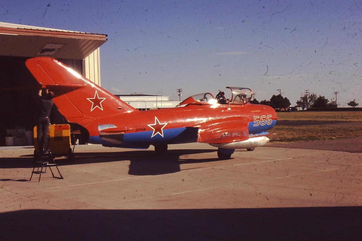 Mig-15 at Jeffco Airport, July 1997
