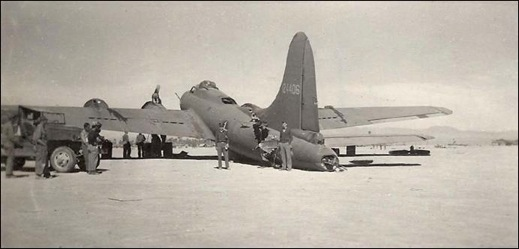 B17 Damaged in Mid-Air Collision in 1943