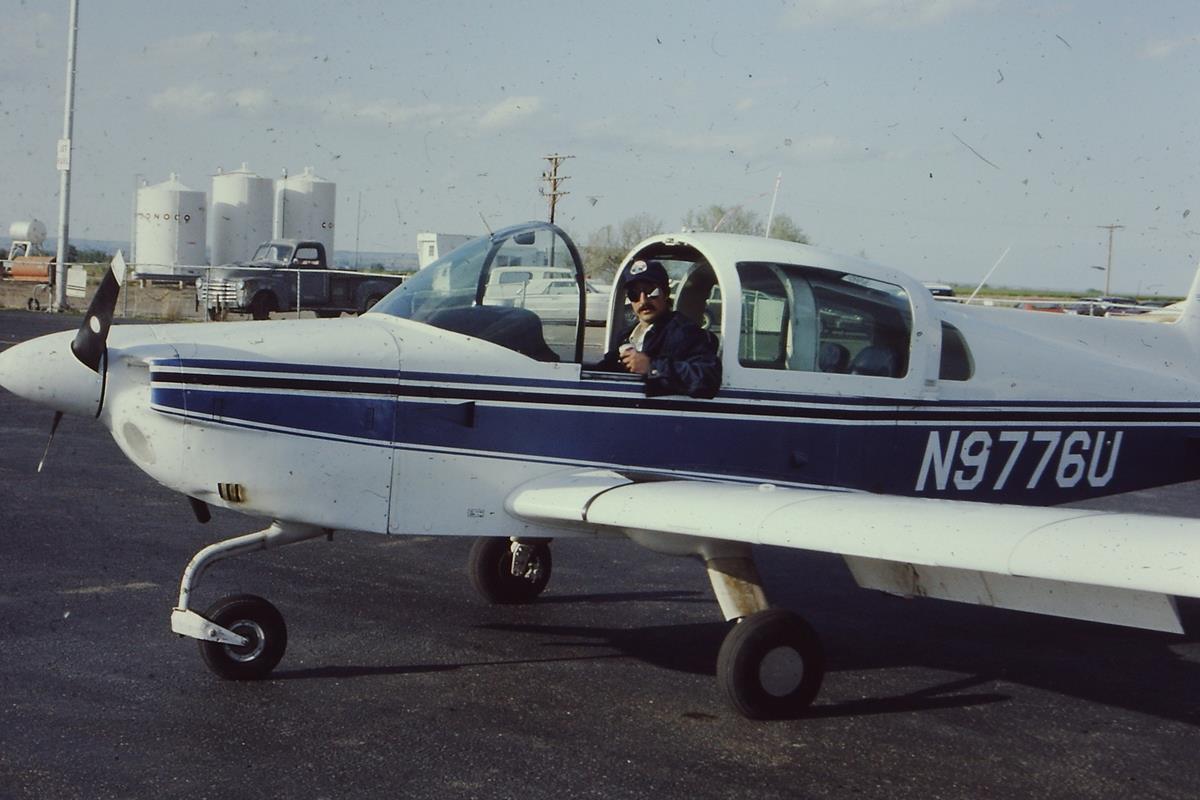 Peter Barth and David Barth at Jeffco Airport, April 1984