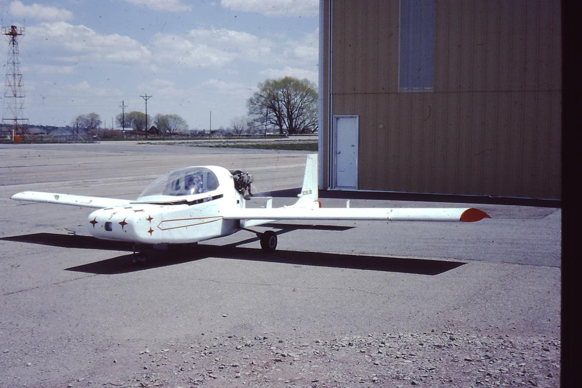 Al Mullan with his Homebuilt Airplane, June 1988