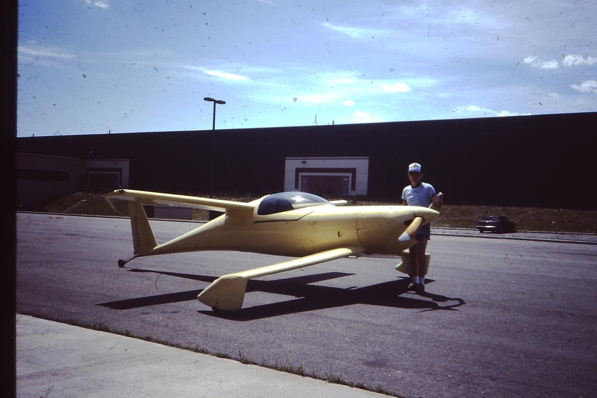 Charles Harris with Q200 at Arapahoe Airport, June 1990