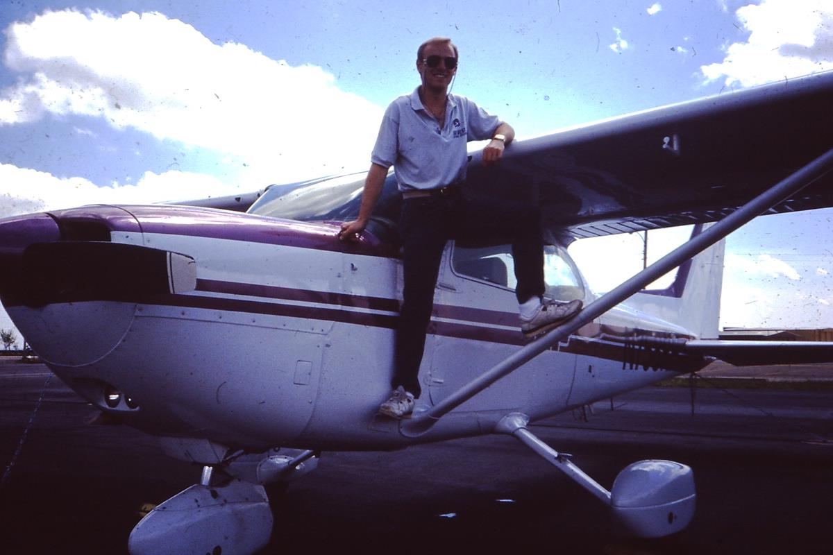 Glenn Massarotti at Air West Flying Club, April 1991