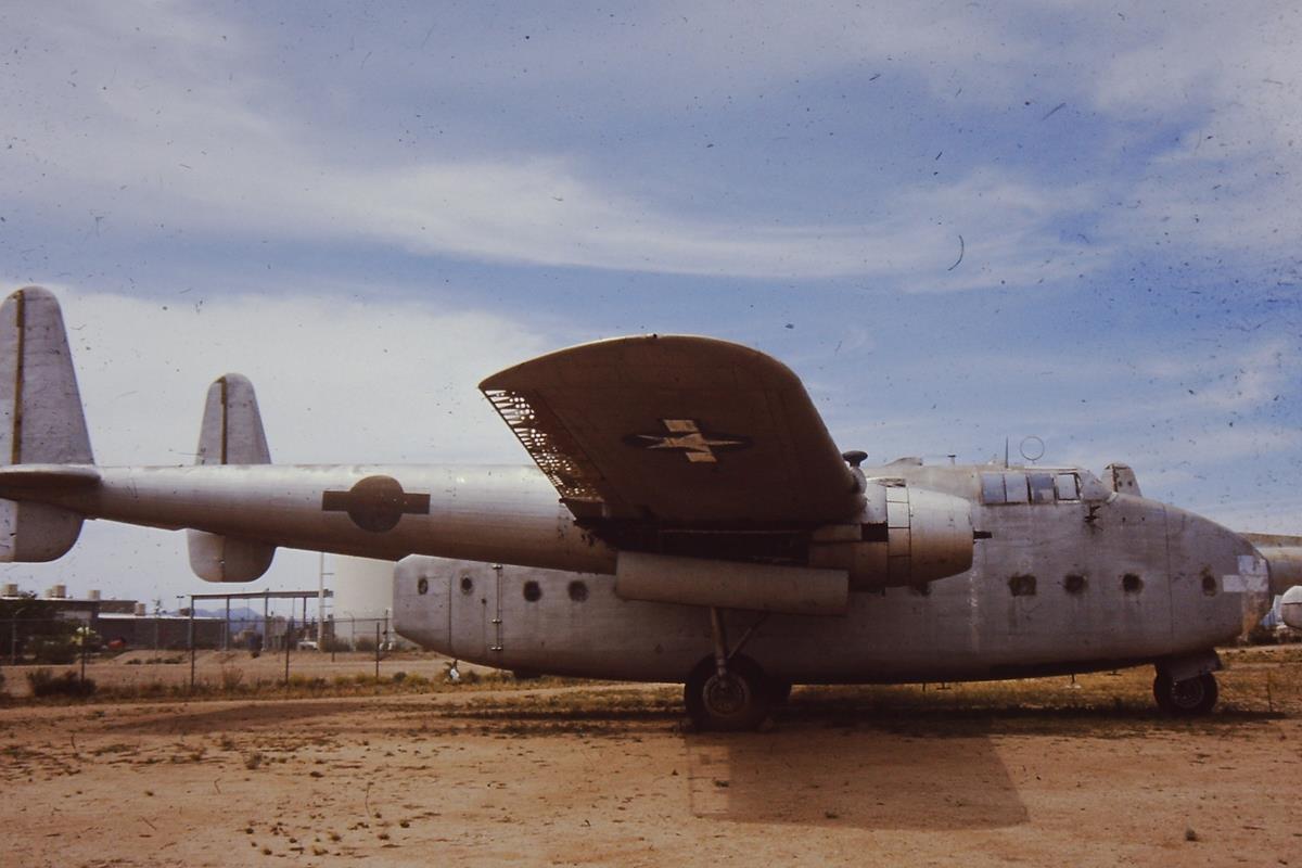 Fairchild C-119 Flying Boxcar at Fairchild C-119 Flying Boxcar at Pima Air Museum, Tucson, Arizona, March 1990