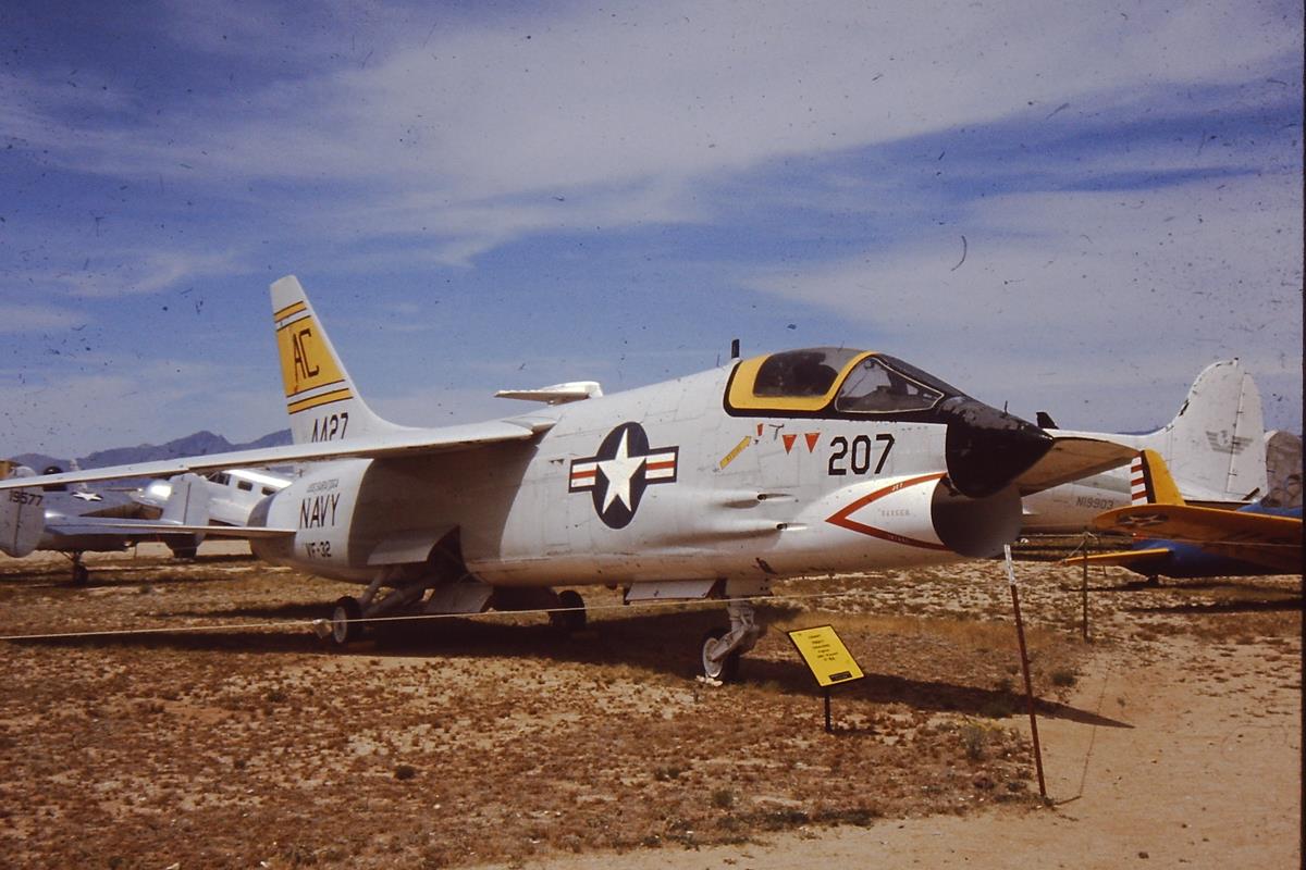 Vought F-8 Crusader at Pima Air Museum, Tucson, Arizona, March 1990