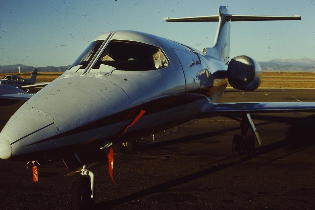 Learjets at Arapahoe Airport, 1975