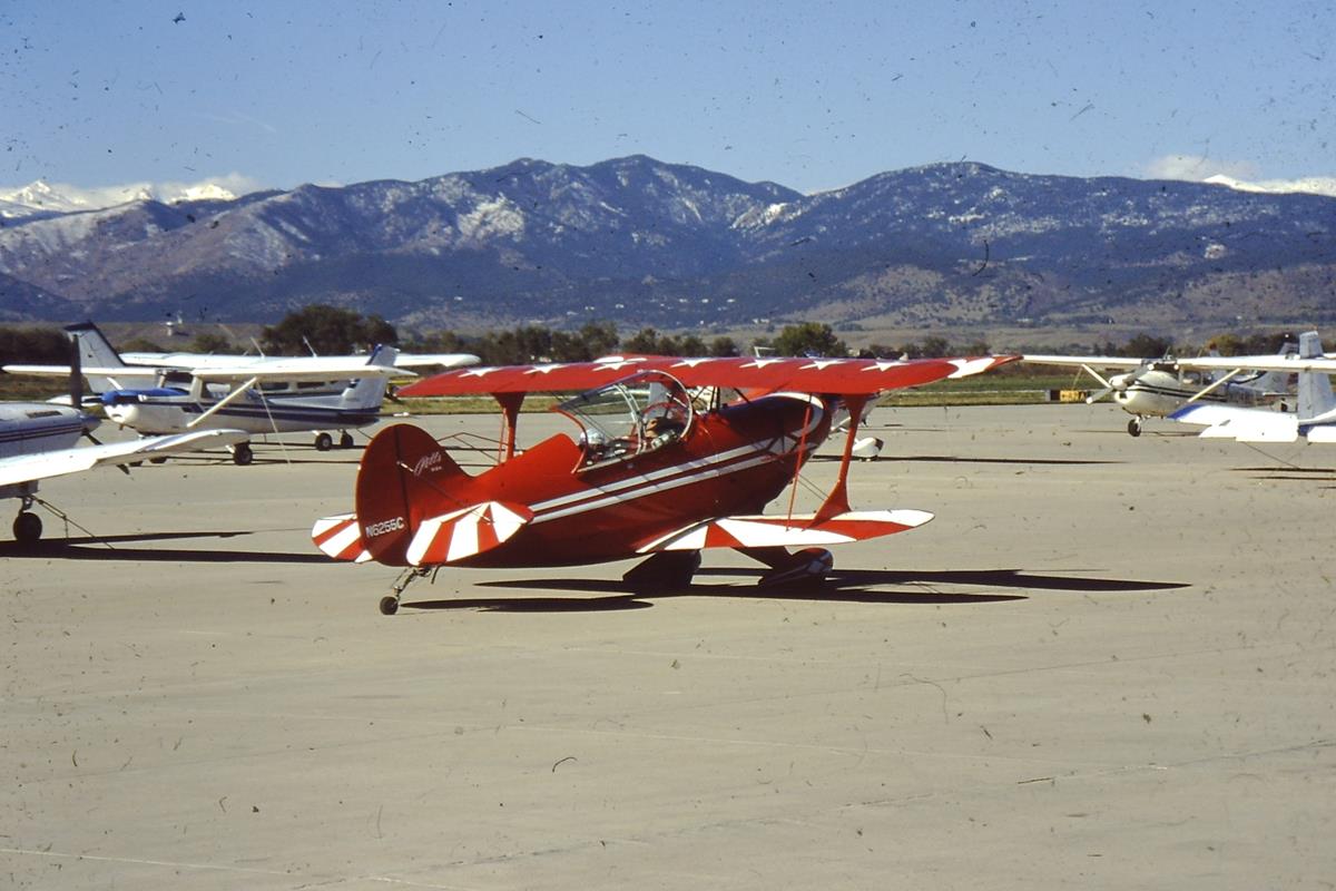 Pitts Aerobatic Airplane, Longmont Airport, Colorado, August, 1996