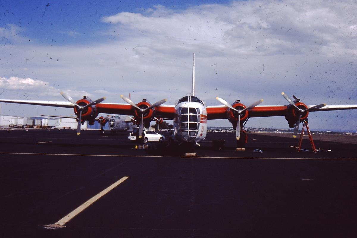 Fire retardant slurry bomber 121, Jeffco Airport, Colorado, July 2000