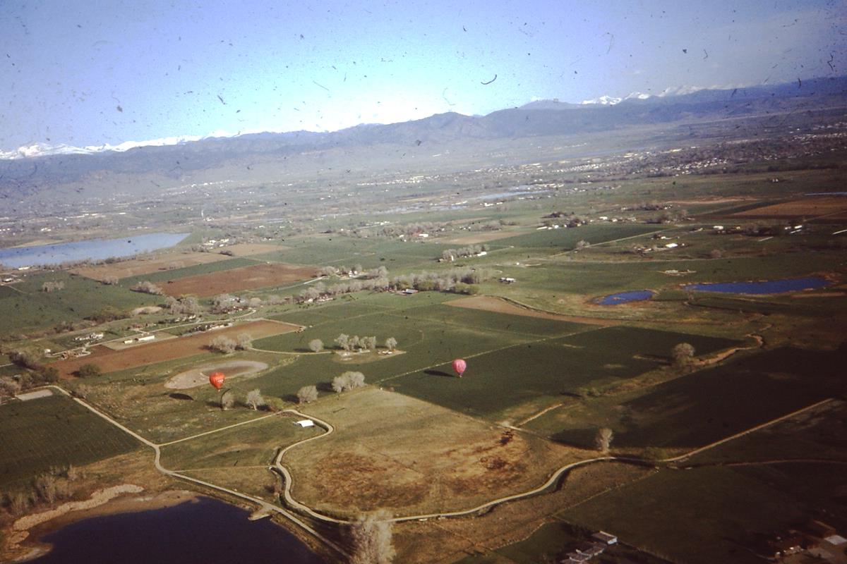 Balloons taking off northeast of Boulder, July 1992