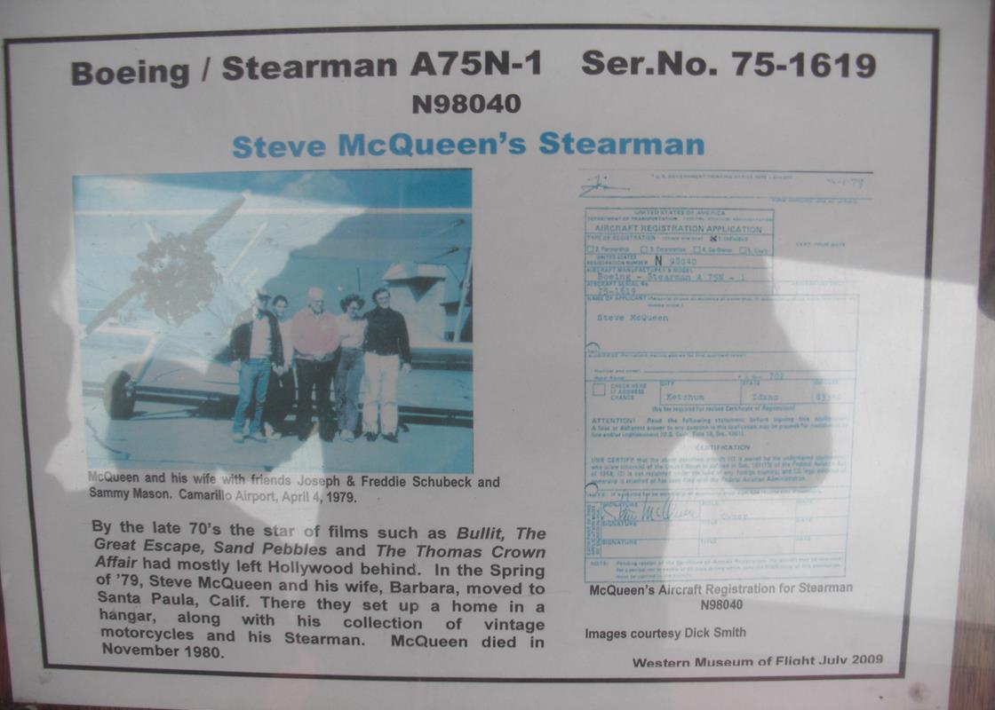 Steve McQueen's 1935 Boeing Stearman