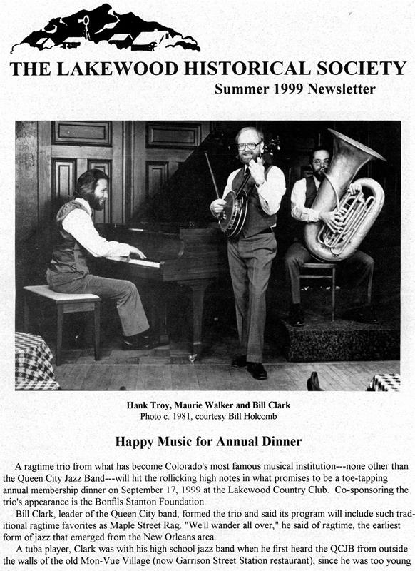 Lakewood Historical Society Newsletter, Summer 1999
