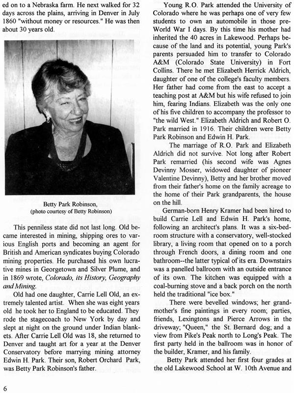 Lakewood Historical Society Newsletter, Spring 2000