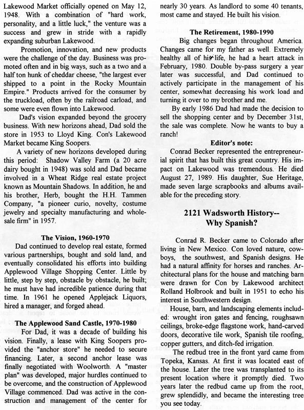 Lakewood Historical Society Newsletter, Summer 2001