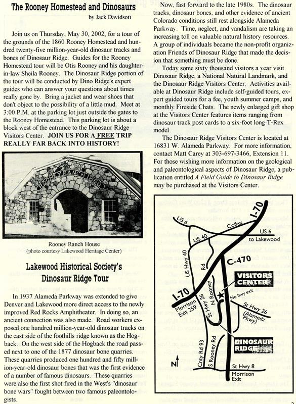 Lakewood Historical Society Newsletter, Spring 2002