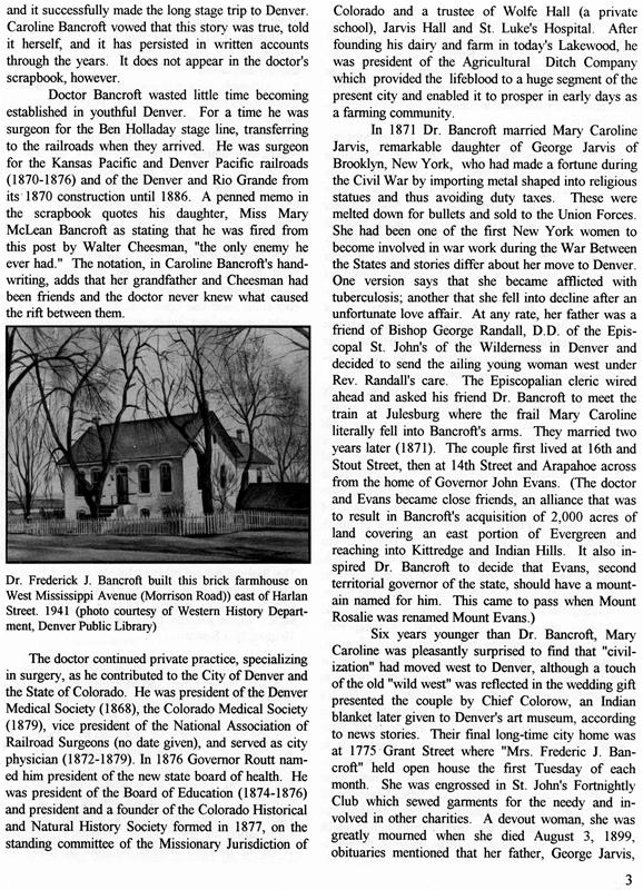 Lakewood Historical Society Newsletter, Fall 2002