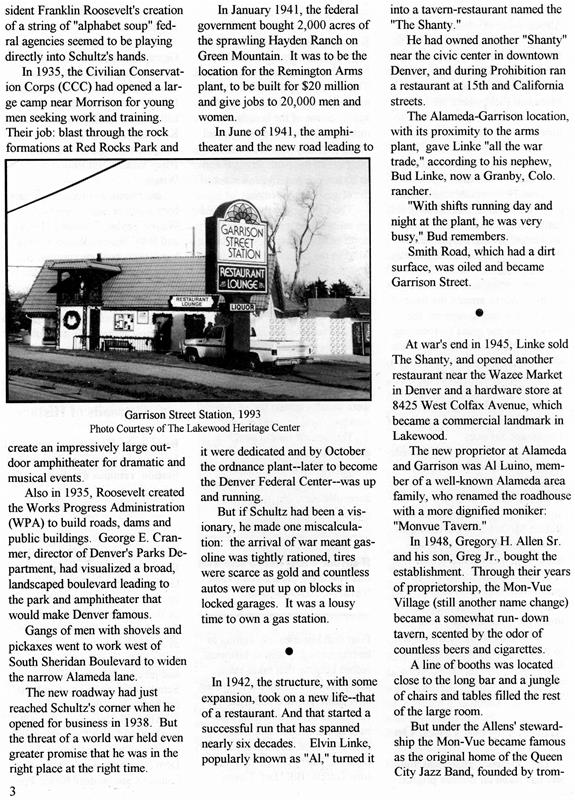 Lakewood Historical Society Newsletter, Winter 2003