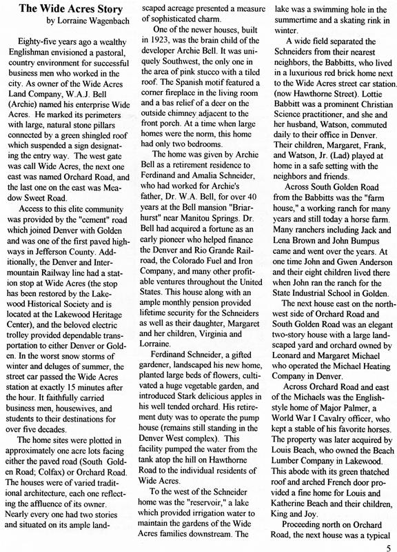 Lakewood Historical Society Newsletter, Spring 2004