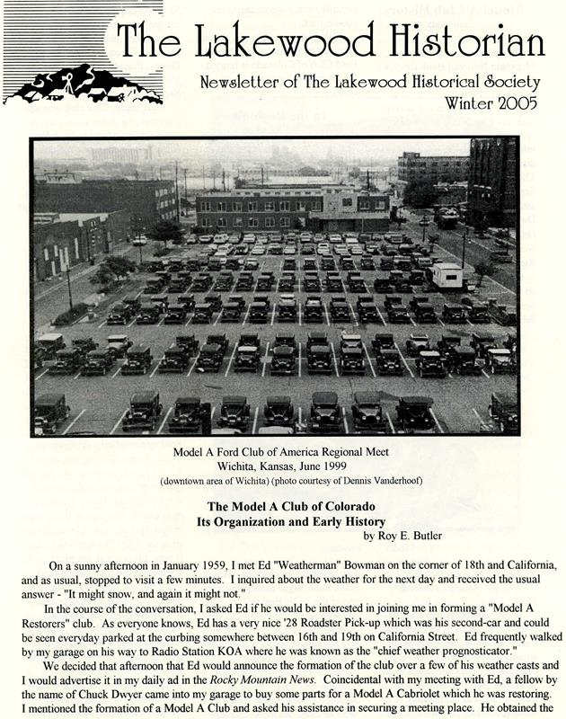Lakewood Historical Society Newsletter, Winter 2005