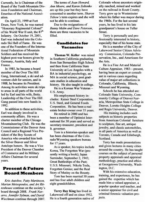 Lakewood Historical Society Newsletter, Fall 2006