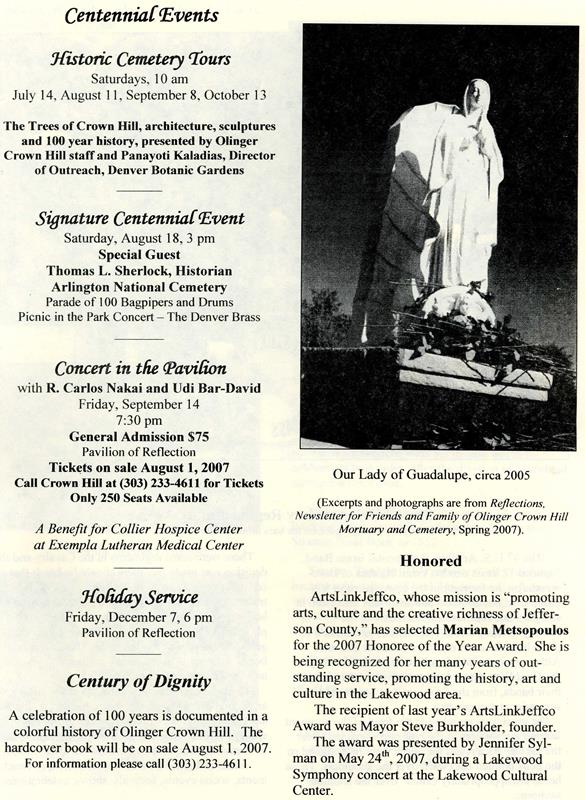 Lakewood Historical Society Newsletter, Summer 2007