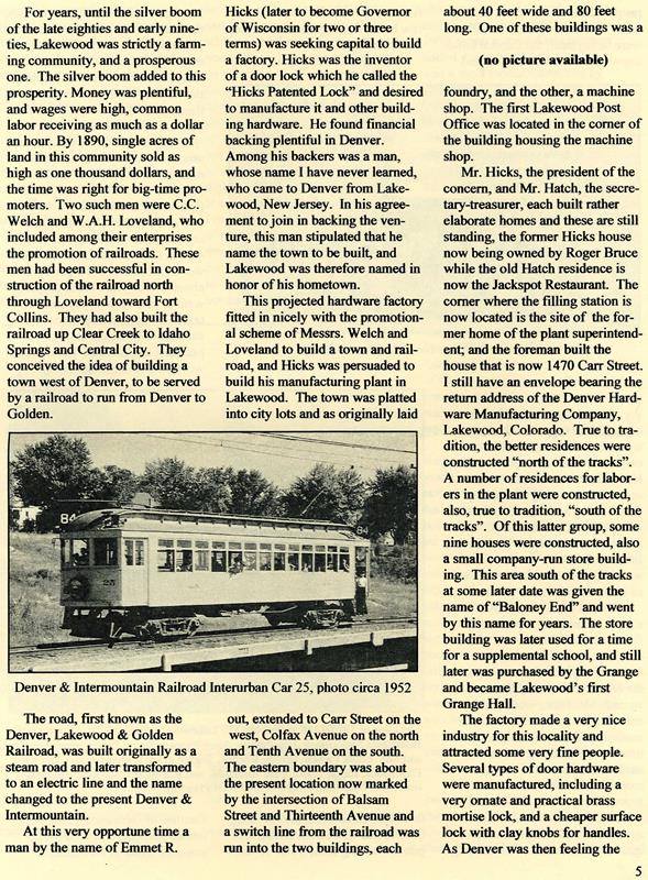 Lakewood Historical Society Newsletter, Summer 2009