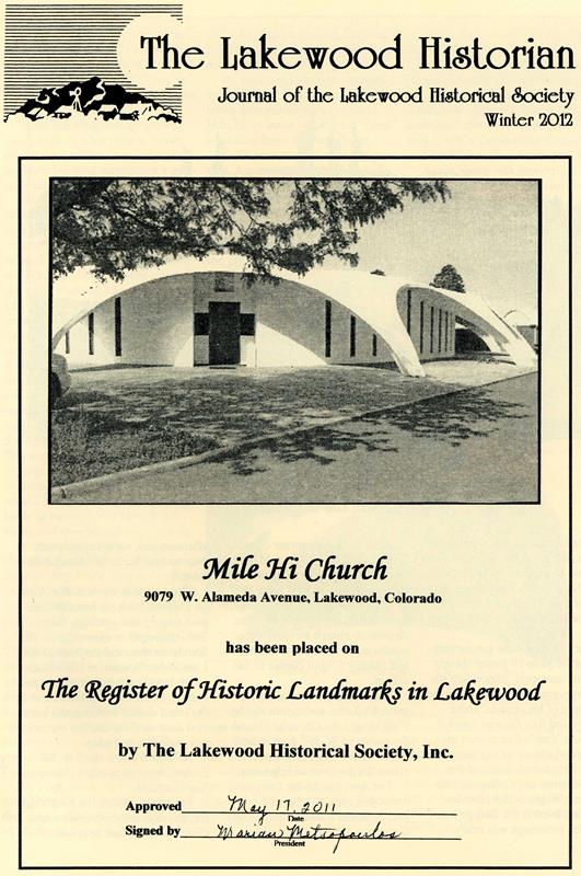 Lakewood Historical Society Newsletter, Winter 2012