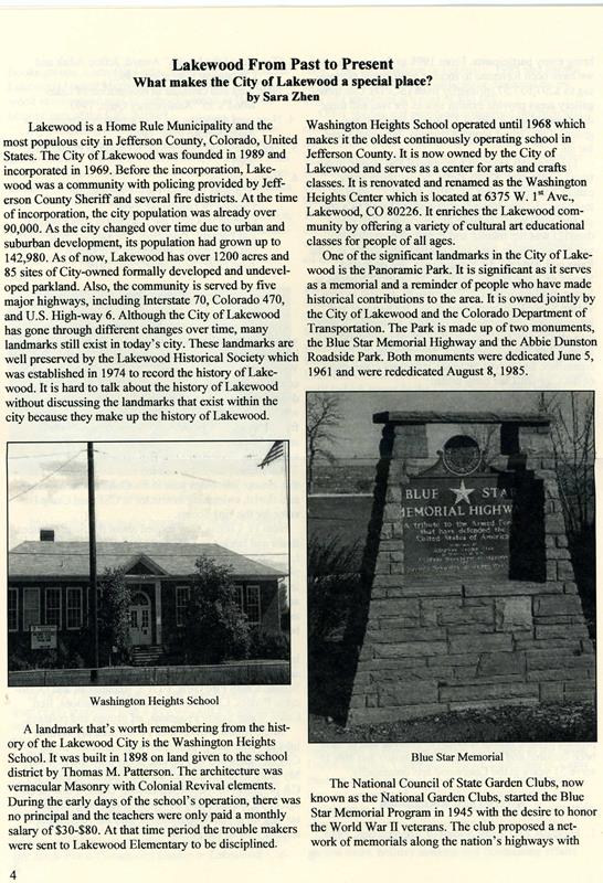 Lakewood Historical Society Newsletter, Summer 2014