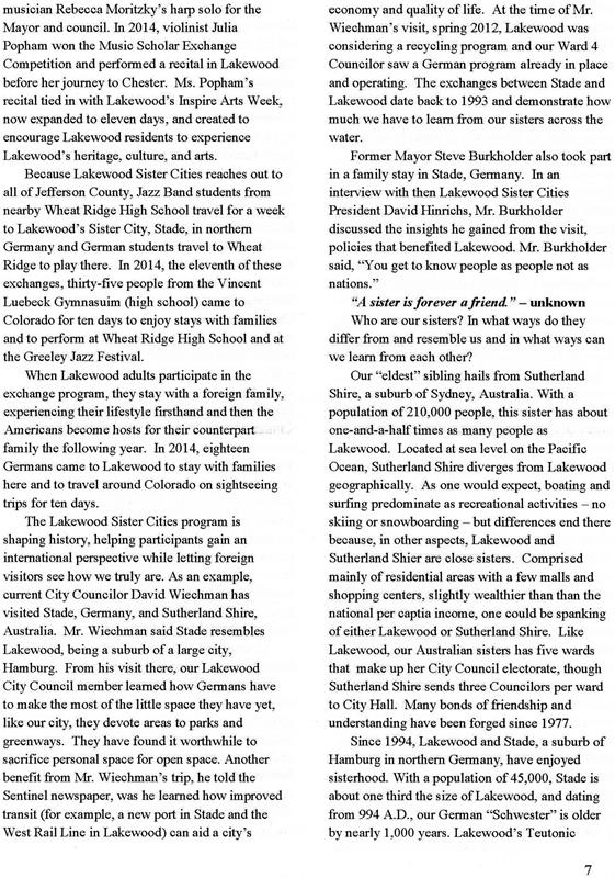 Lakewood Historical Society Newsletter, Winter 2015